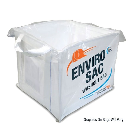 Concrete Pump Supply Chute Washout Bag - Lined, L20'' x W20'' x H19'' - 0.2CY BAG_RM_CHUTE-LI